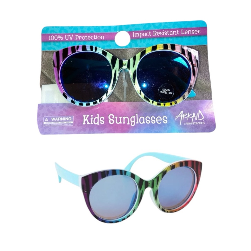 Rainbow Zebra Cat Eye Sunglasses
